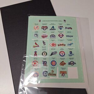 Monopoly My MLB 2006 Game‎ Board Replacement Label Sheets Baseball Pieces